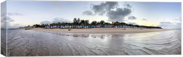 A beach hut panorama - Wells-next-the-Sea Canvas Print by Gary Pearson