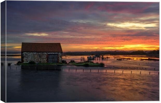 The old coal barn at sunrise Canvas Print by Gary Pearson