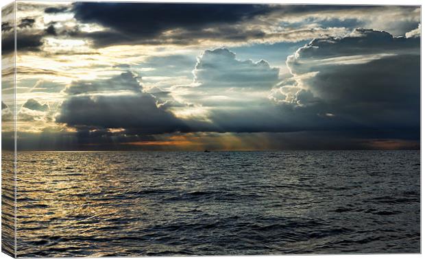 God rays over The Wash Canvas Print by Gary Pearson