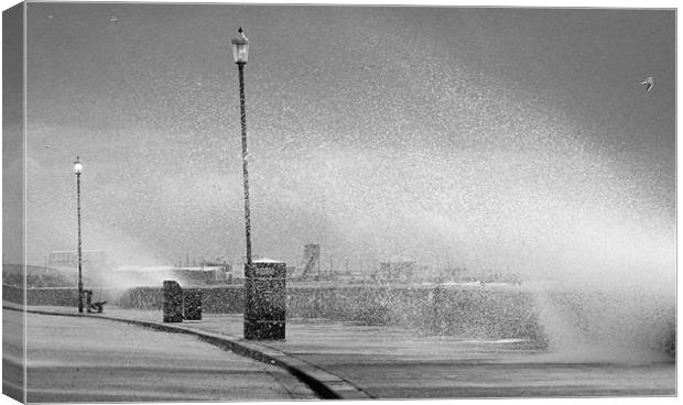 Gale force at high tide Canvas Print by Gary Pearson