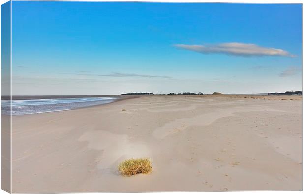 Deserted beach Wells next the sea Canvas Print by Gary Pearson
