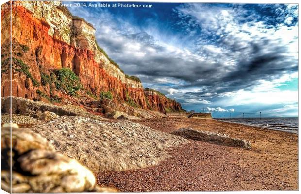 Hunstanton beach and cliffs Canvas Print by Gary Pearson