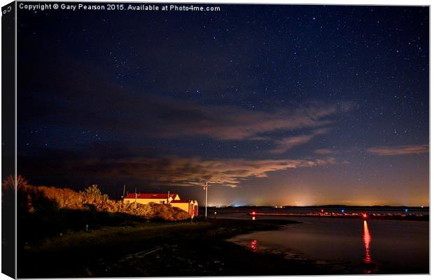 Wells lifeboat station under the stars Canvas Print by Gary Pearson