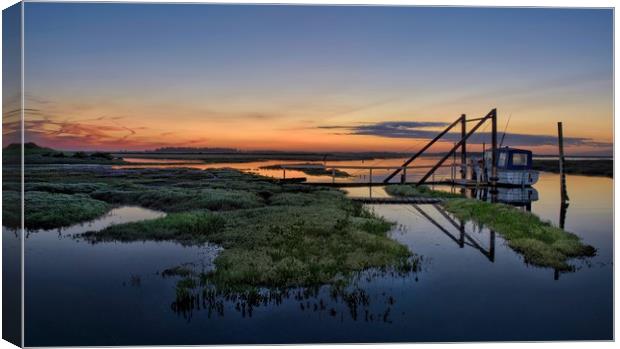 After the sunset at Thornham in Norfolk Canvas Print by Gary Pearson