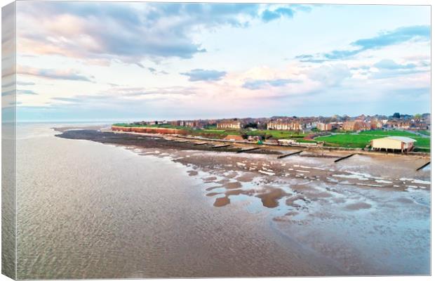 Hunstanton from out at sea Canvas Print by Gary Pearson