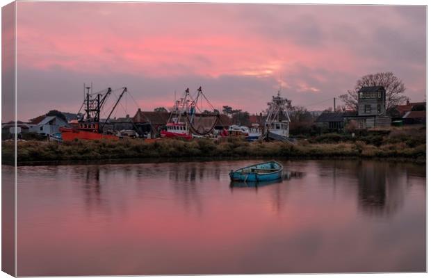 Sunrise at Brancaster Staithe  Canvas Print by Gary Pearson