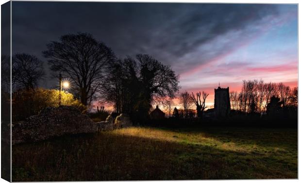 Early morning light - Castle Acre in Norfolk  Canvas Print by Gary Pearson