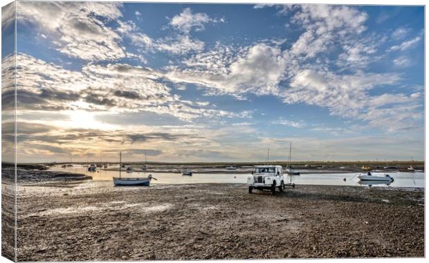 An hour before sunset at Brancaster Staithe  Canvas Print by Gary Pearson
