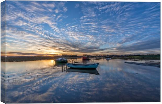 Sunrise at Thornham  Canvas Print by Gary Pearson