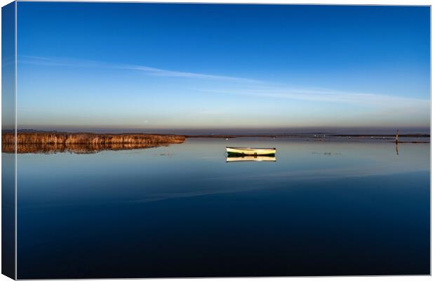 Early morning reflections at Brancaster Staithe  Canvas Print by Gary Pearson