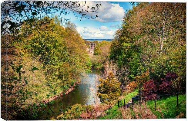 River Aire, Bingley 01 Canvas Print by Trevor Camp