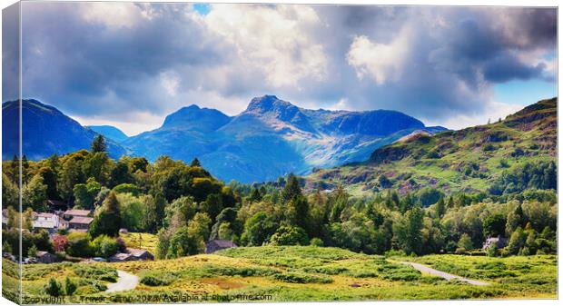 Captivating Langdale from Elterwater View Canvas Print by Trevor Camp