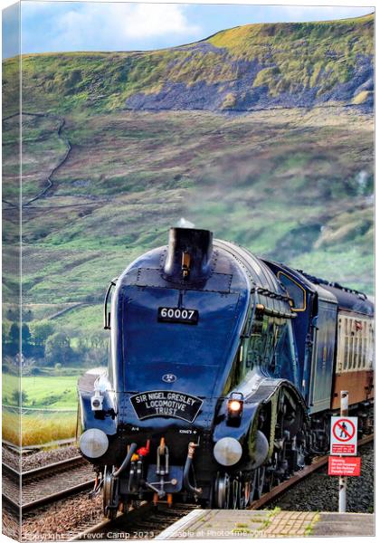 60007 at Ribblehead Canvas Print by Trevor Camp