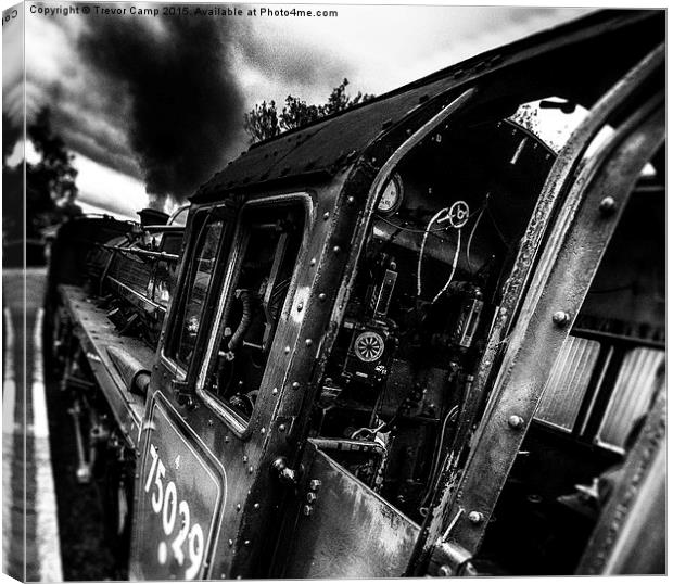  Ready to Depart - mono Canvas Print by Trevor Camp