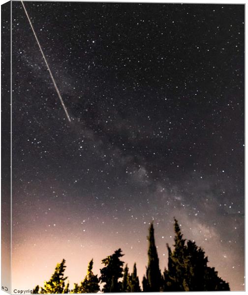 Crossing the Milky Way Canvas Print by Trevor Camp