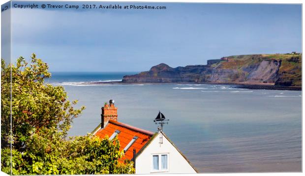 Peaceful Runswick Bay at Sunset Canvas Print by Trevor Camp