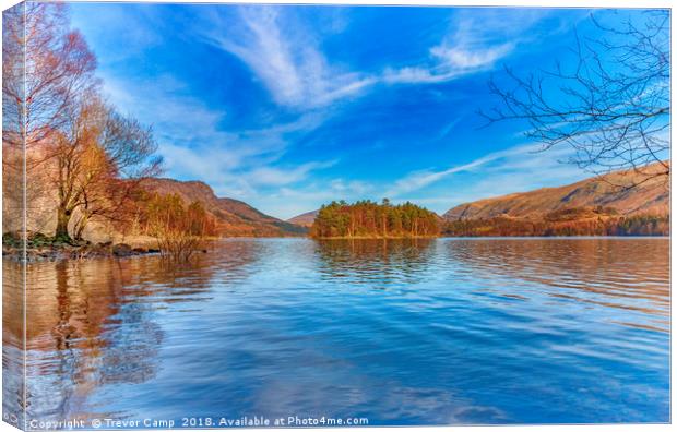 Hawes How Island - Thirlmere Canvas Print by Trevor Camp