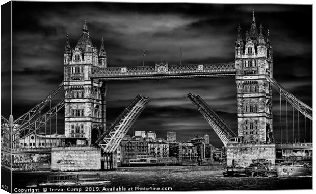 Tower Bridge - Solarised image Canvas Print by Trevor Camp