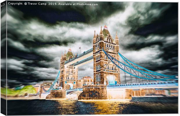 Tower Bridge - Solar Blur and Zoom Canvas Print by Trevor Camp