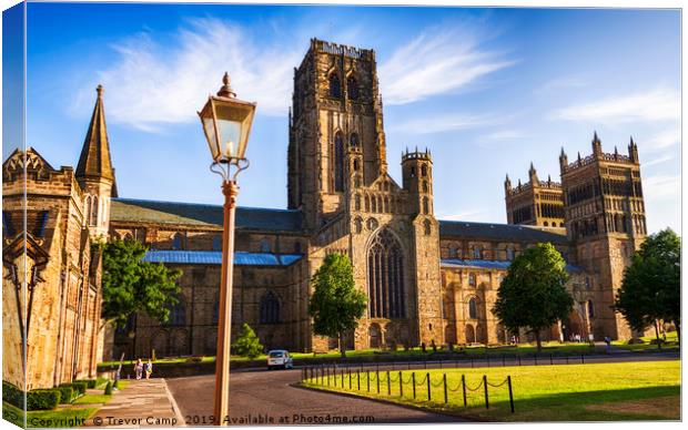 Iconic Durham Cathedral on a Colourful Summer Even Canvas Print by Trevor Camp