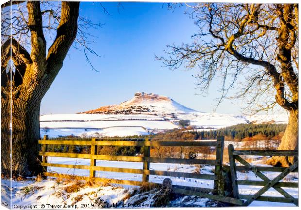 Roseberry Topping - Snow Topping Canvas Print by Trevor Camp