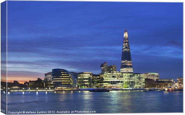 The Shard and More London development on the South Canvas Print by stefano baldini