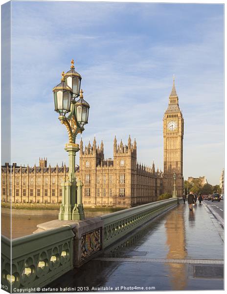 The houses of parliament Canvas Print by stefano baldini