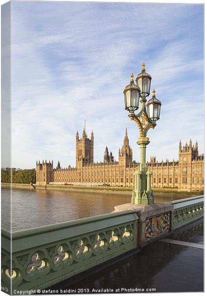The houses of parliament,London,UK Canvas Print by stefano baldini