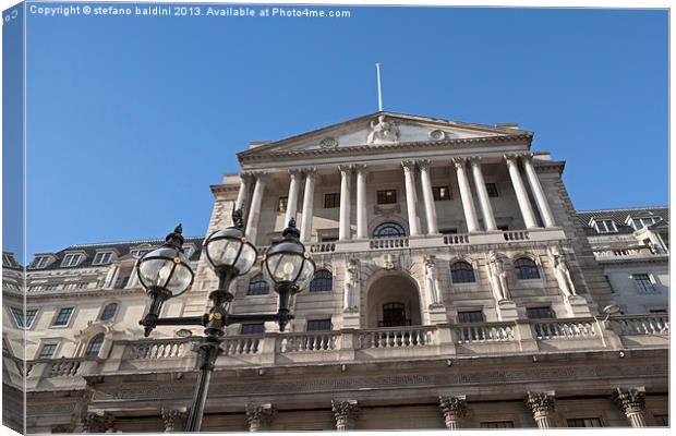 The Bank of England building Canvas Print by stefano baldini