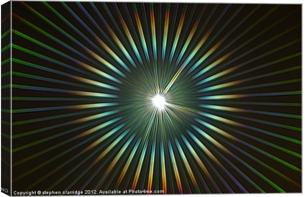 rainbow light rays Canvas Print by stephen clarridge