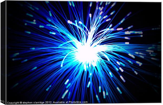 Blue fiber optics Canvas Print by stephen clarridge