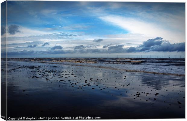 Deep blue skegness beach Canvas Print by stephen clarridge