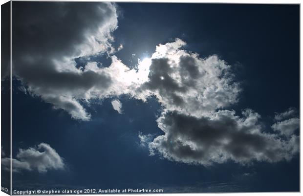 Cloudy Skys Canvas Print by stephen clarridge