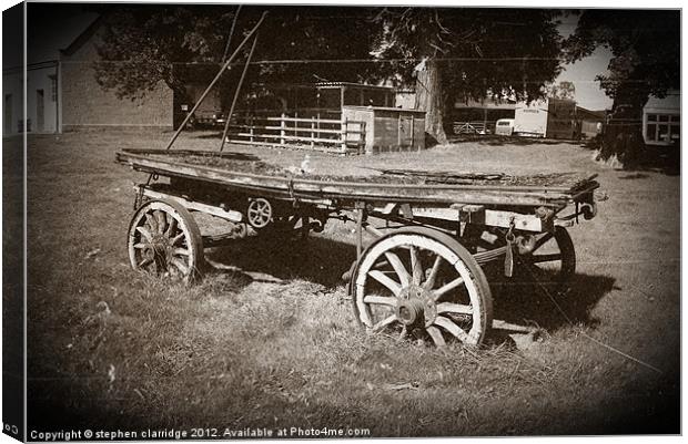 The Old Cart Canvas Print by stephen clarridge