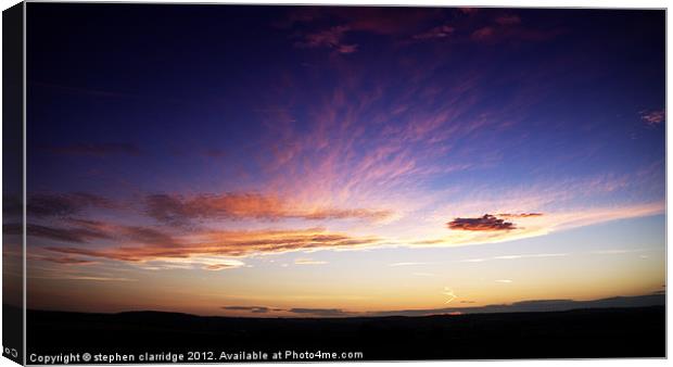 September sunset 1 Canvas Print by stephen clarridge
