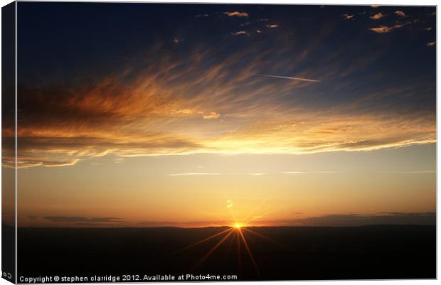 September sunset 3 Canvas Print by stephen clarridge