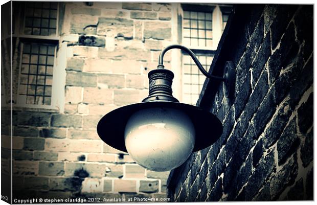 The old wall lamp Canvas Print by stephen clarridge