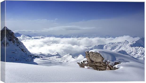 Roche De Mio Alpine View Canvas Print by Steven Clements LNPS