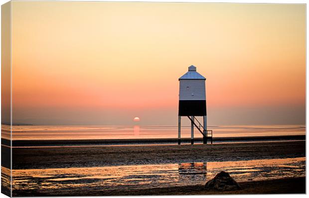 Lighthouse at Burnham on Sea Canvas Print by Catherine Joll