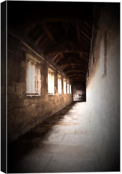 Cathedral cloister Canvas Print by Catherine Joll