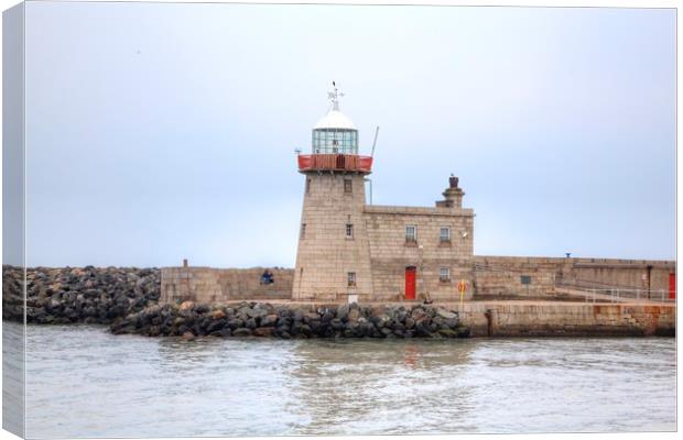 Howth Lighthouse Canvas Print by Catherine Joll