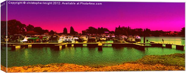 Purple Harbor Canvas Print by christopher knight