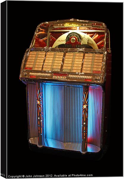 Wurlitzer 1800 Jukebox - 1955 Canvas Print by John Johnson