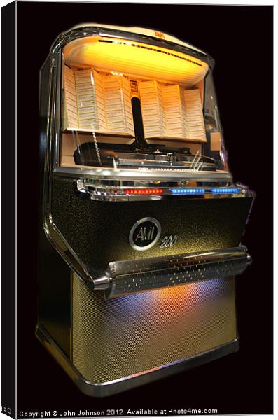 AMi Jukebox Model H200E 1957 Canvas Print by John Johnson