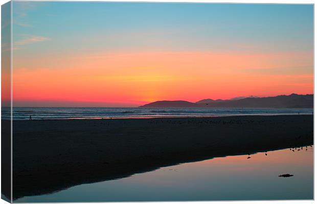 Sunset at Pismo Canvas Print by Lena Ghadessi