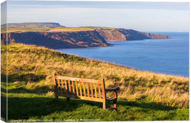 Runswick Bay from Kettleness, North York Moors Nat Canvas Print by Louise Heusinkveld