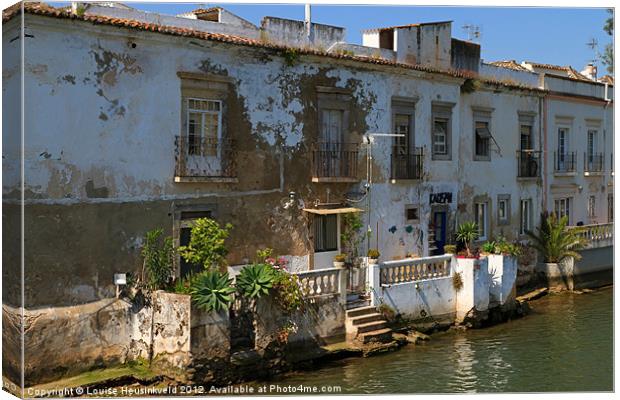 Waterfront House in Tavira, Portugal Canvas Print by Louise Heusinkveld