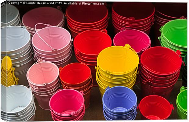 Buckets Canvas Print by Louise Heusinkveld