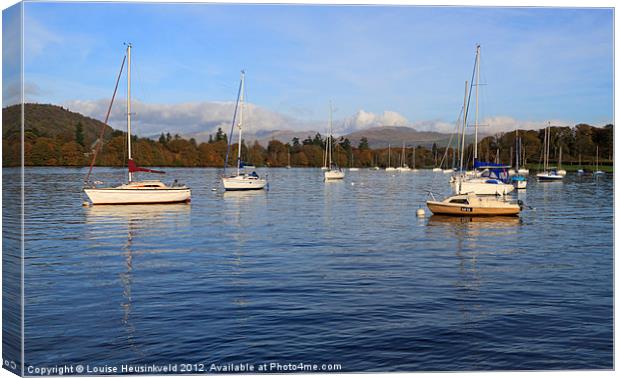 Sailboats in Bowness-on-Windermere Canvas Print by Louise Heusinkveld