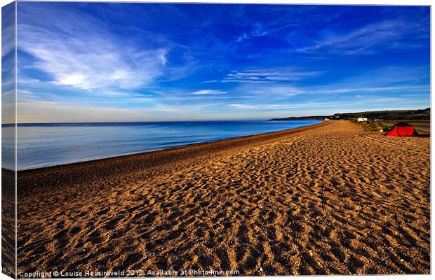 The Beach at Slapton Sands Canvas Print by Louise Heusinkveld